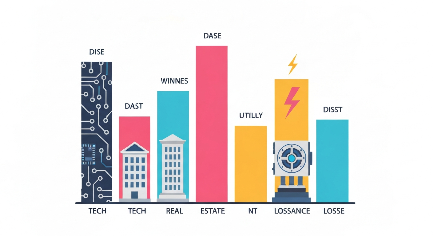 섹터별 수익률 비교 일러스트