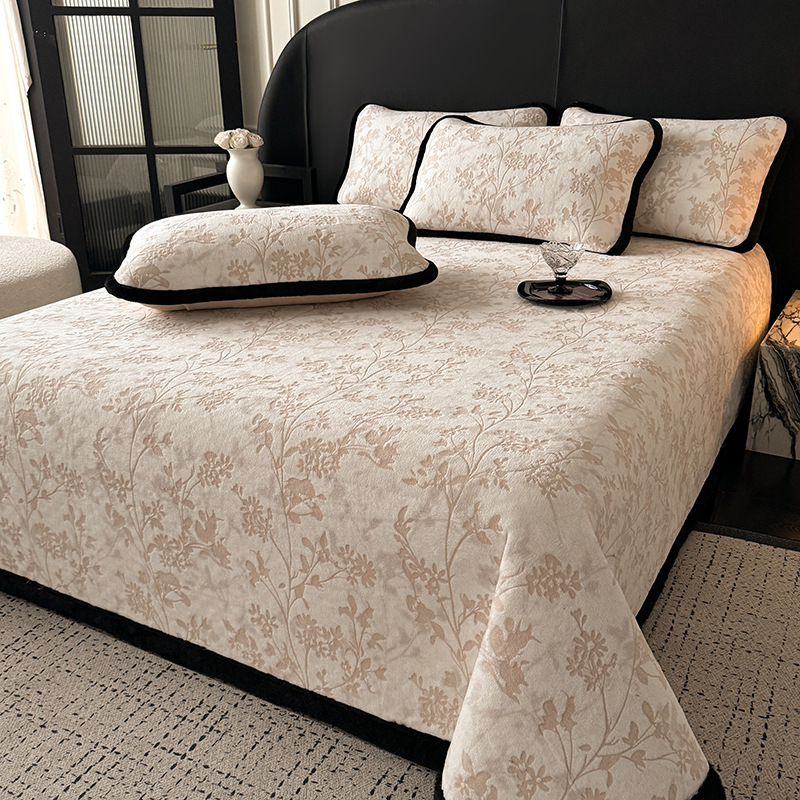 Milk Fiber Bed Throw with Padding for Winter