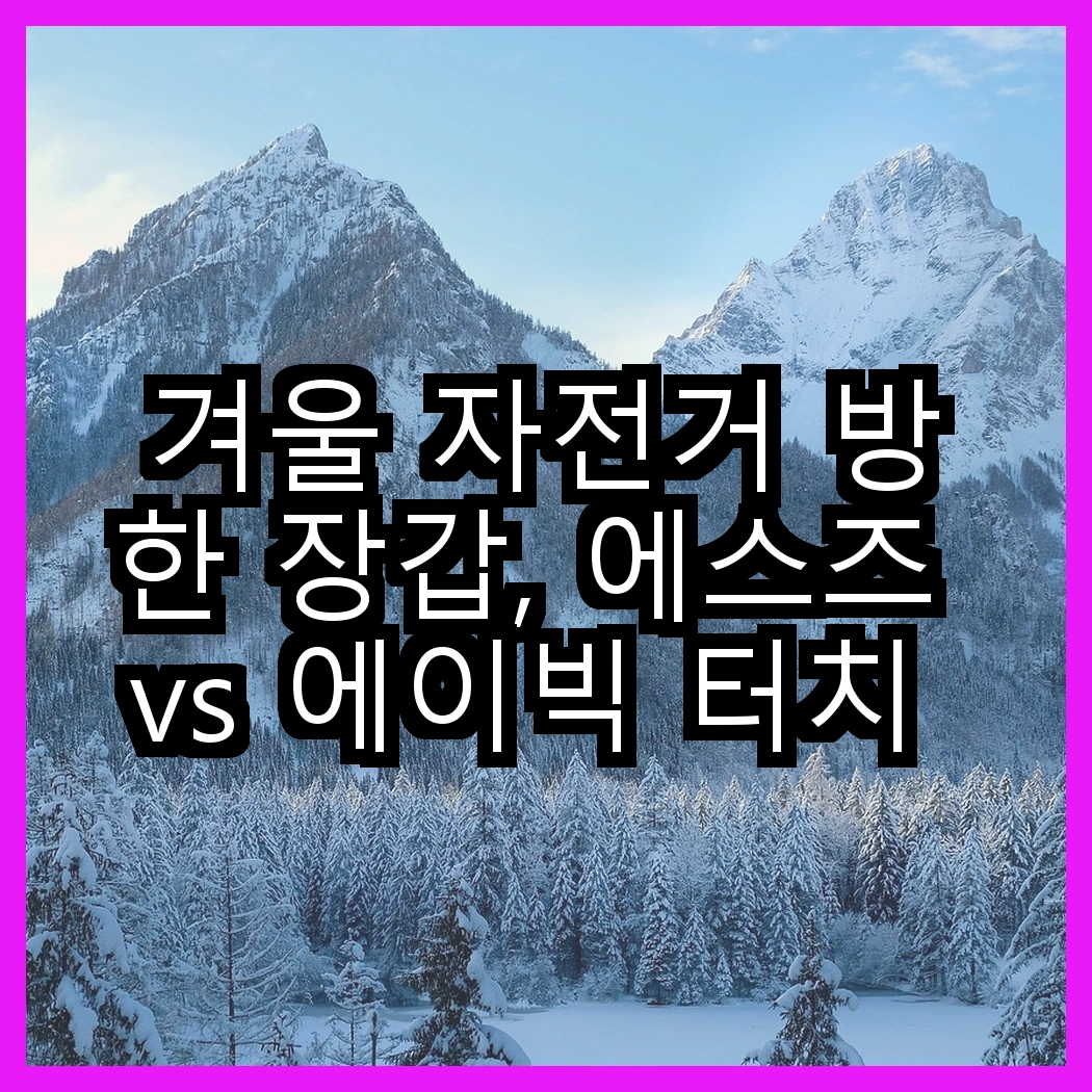 겨울 자전거 방한 장갑, 에스즈 vs 에이빅 터치 장갑, 당신의 선택은? 썸네일