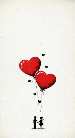 Minimalist Heart Balloons