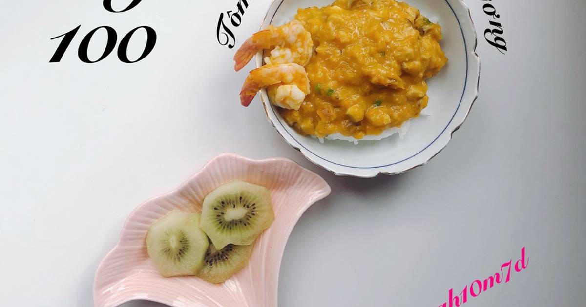 Tôm sốt Bí Đỏ Nấm Hương 🦐