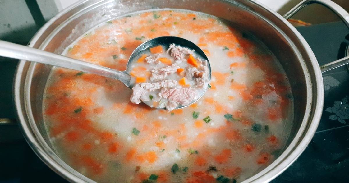 Cháo thịt bò cà rốt