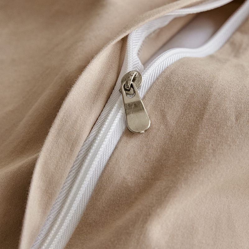 Bedding set made of long-staple cotton, brushed, solid color