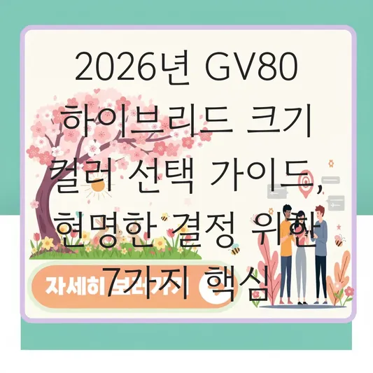 GV80 하이브리드 크기 컬러 선택 가이드