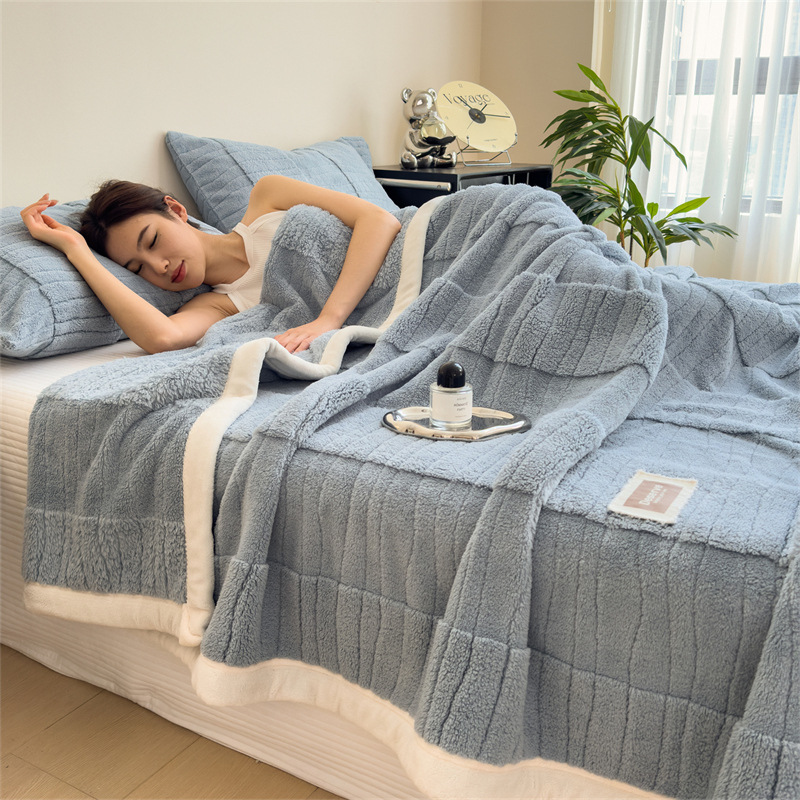 Jacquard-Wohndecke aus weichem Fleece, doppelseitig