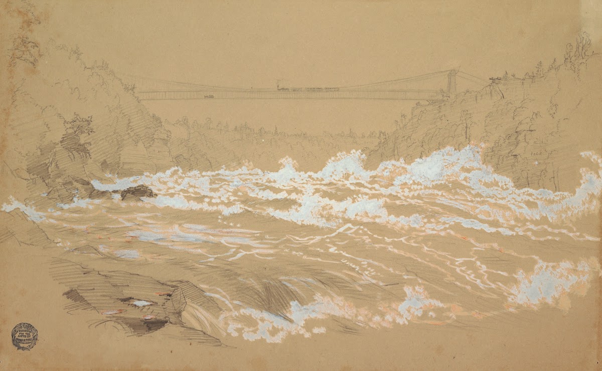 The Gorge Niagara Looking Toward the Suspension Bridge ca 185658