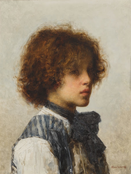 Young Boy Wearing A Striped Vest