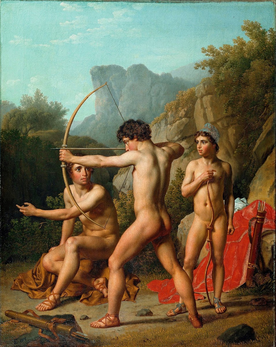 Three Spartan Boys Practising Archery 1812