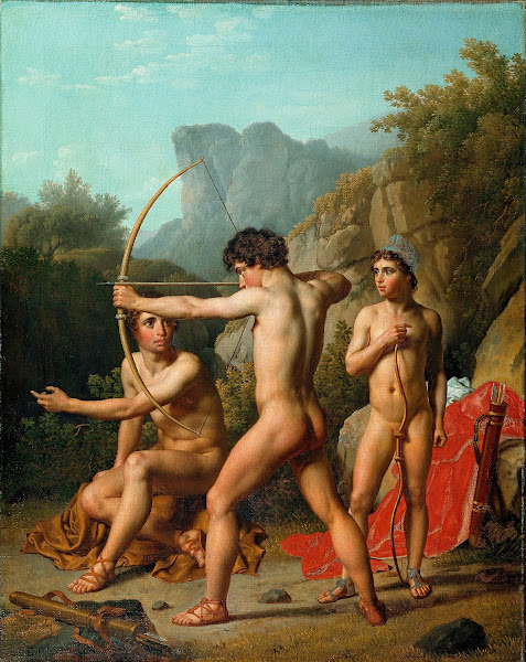 Three Spartan Boys Practising Archery 1812