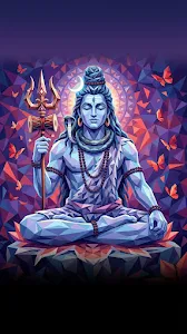 Lord Shiva Geometric Abstract Trishul Wallpaper