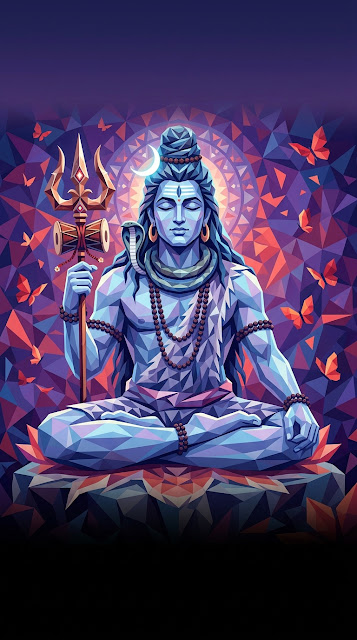 Lord Shiva Geometric Abstract Trishul Wallpaper - Free mobile Wallpaper