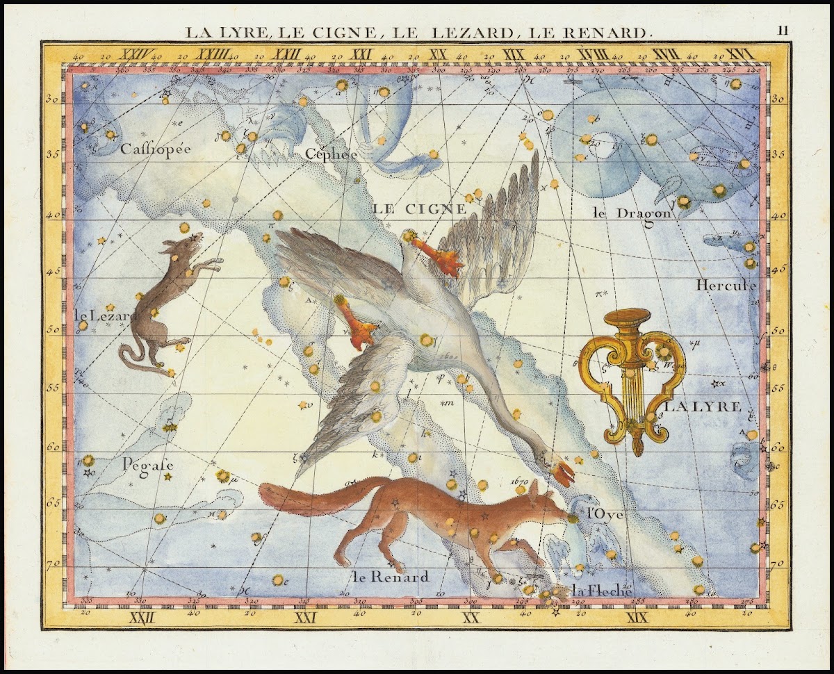 La Lyre Le Cigne Le Lezard Le Renard Lyra Cygnus Lacerta Vupecula 1776
