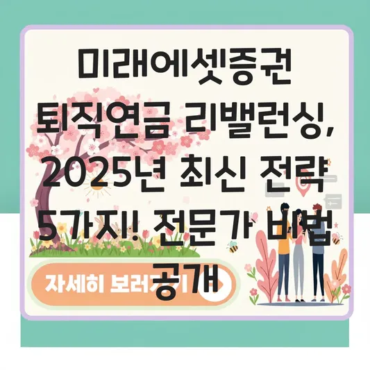 미래에셋증권 퇴직연금 리밸런싱 하는 법 대표 이미지