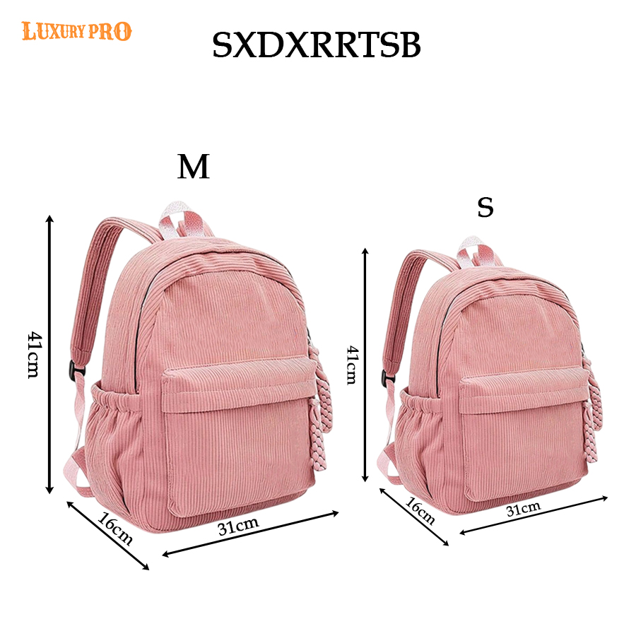 Hand embroidered corduroy children's backpack