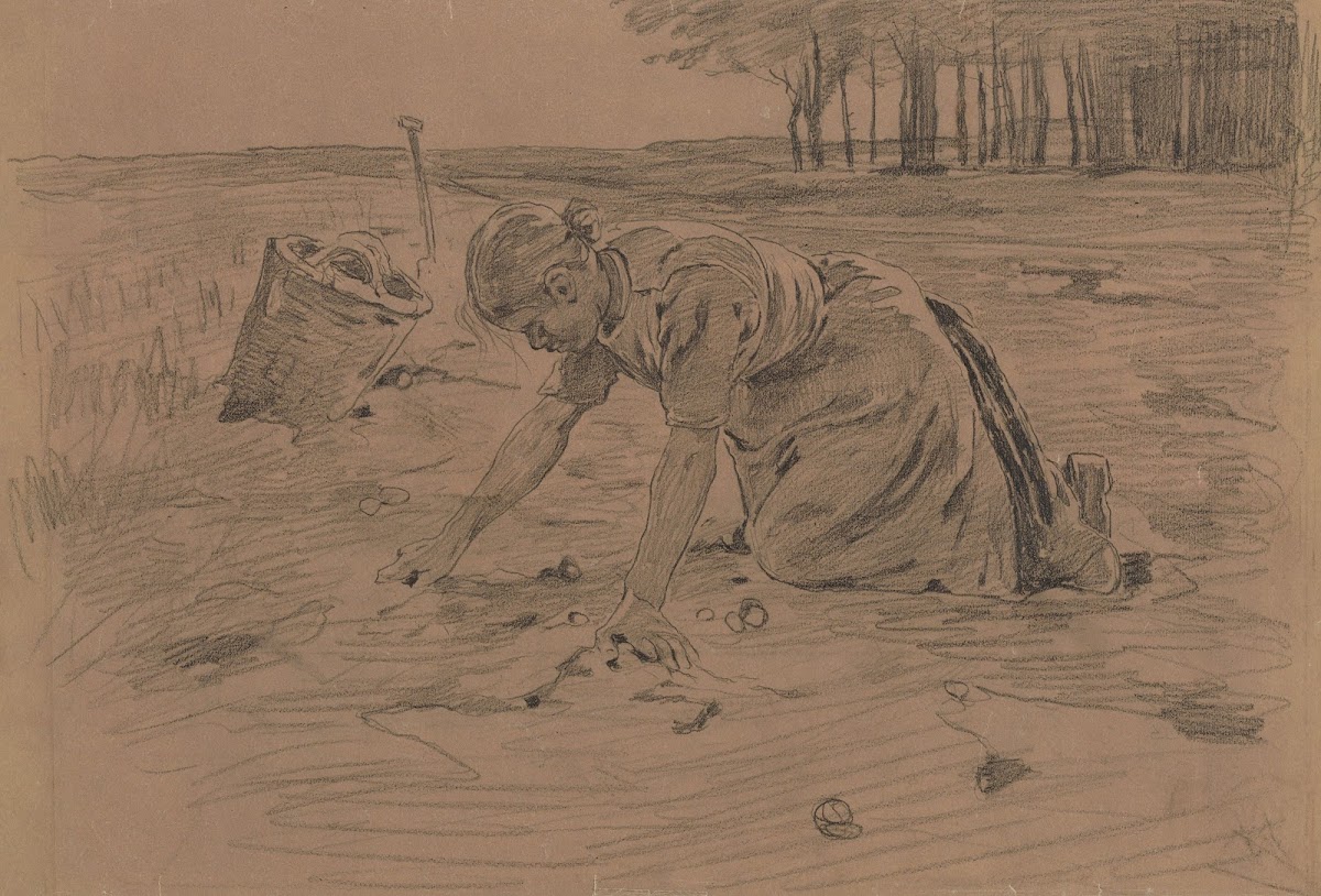 Geknielde aardappelrooister 1884 1887
