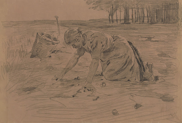 Geknielde aardappelrooister 1884 1887