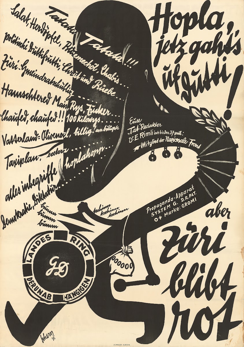 Hoppla Jetzt Gahts Uf Dutti  Aber ZüRi Blibt Rot 1938