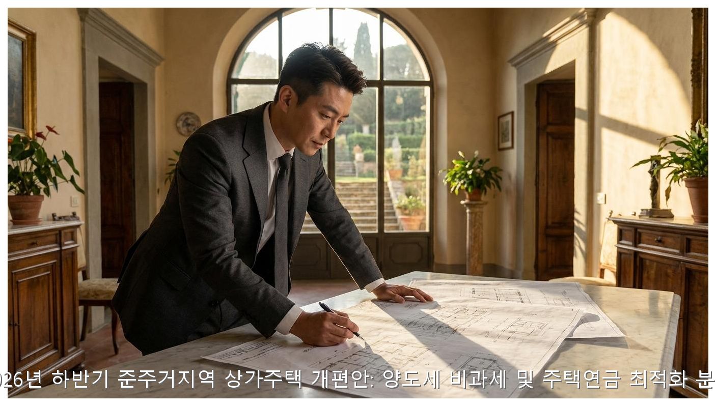 2026년 하반기 준주거지역 상가주택 개편안: 양도세 비과세 및 주택연금 최적화 분석 핵심 안내 및 분석 인포그래픽 (2)