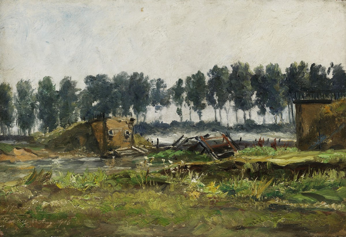 Eingestürzte Brücke 1916