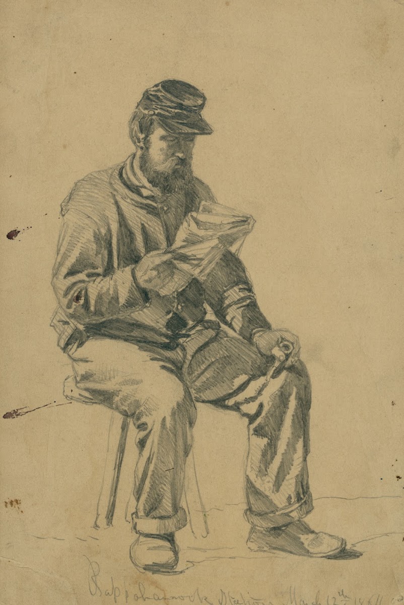 Reading the newsoff duty 1864