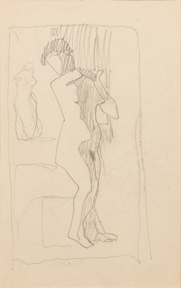 Femme nue debout de trois quarts vers la droite 1905 1907