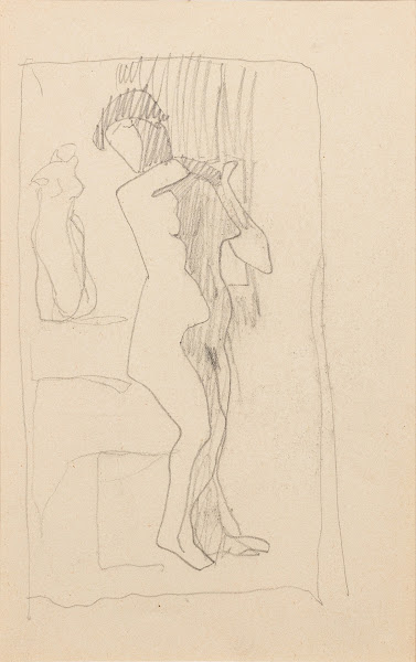 Femme nue debout de trois quarts vers la droite 1905 1907