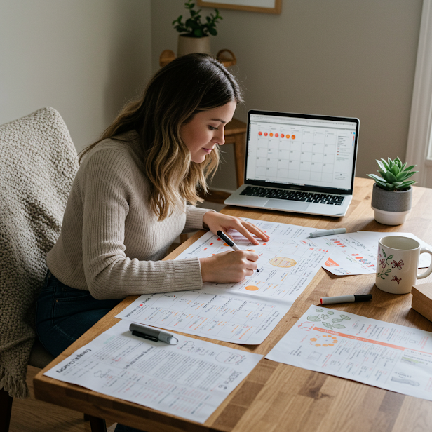 SLP practice owner planning and organizing