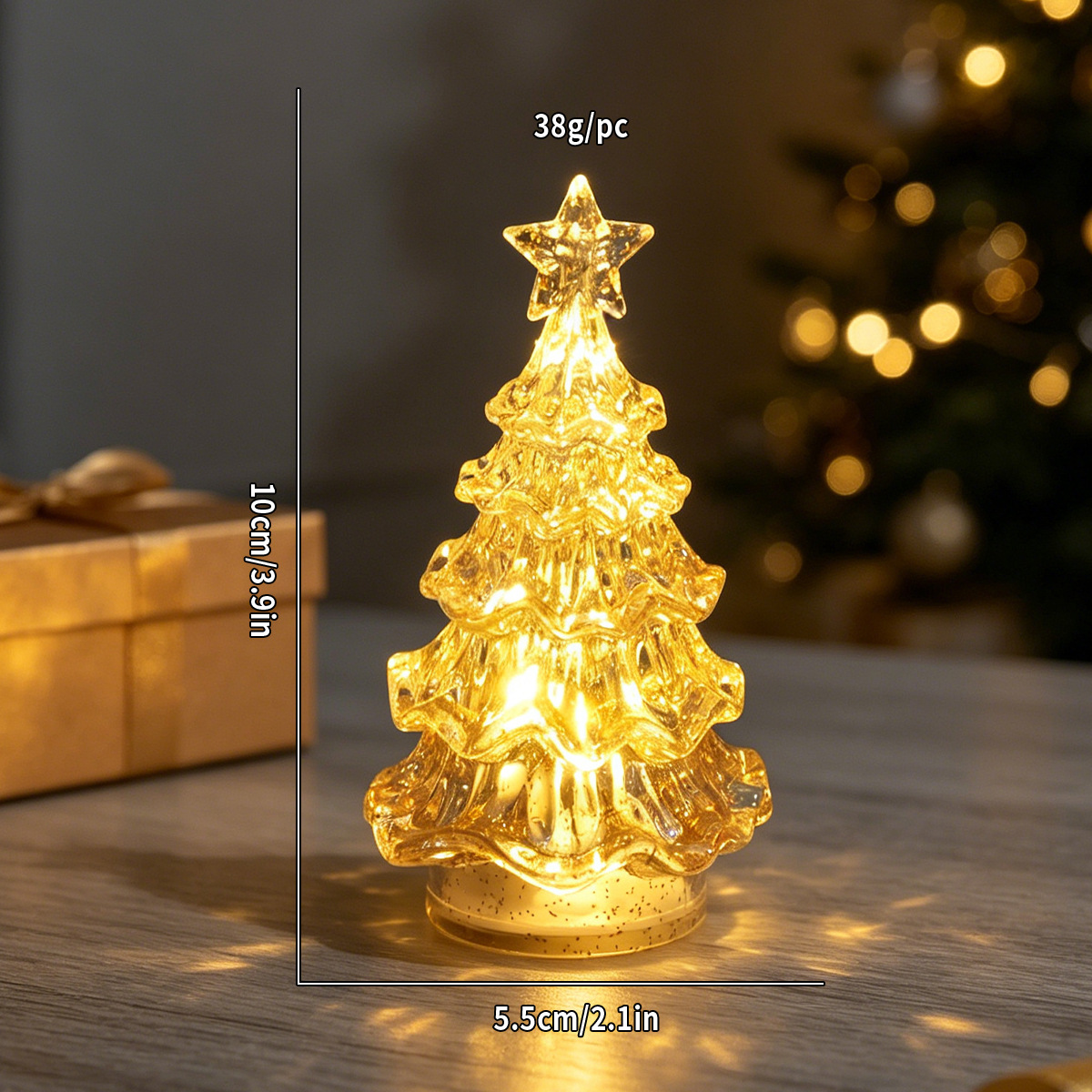 LED Christmas Tree Decorative Light with Glitter Effect