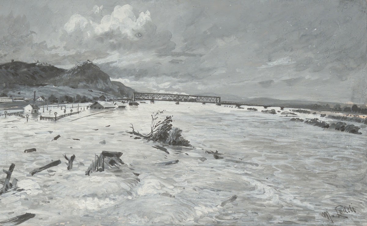 Überschwemmung bei Nußdorf 1897