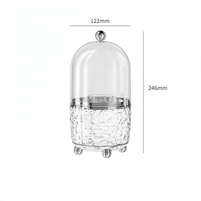 Drehbarer Kosmetik-Organizer mit Staubschutz, 8 L