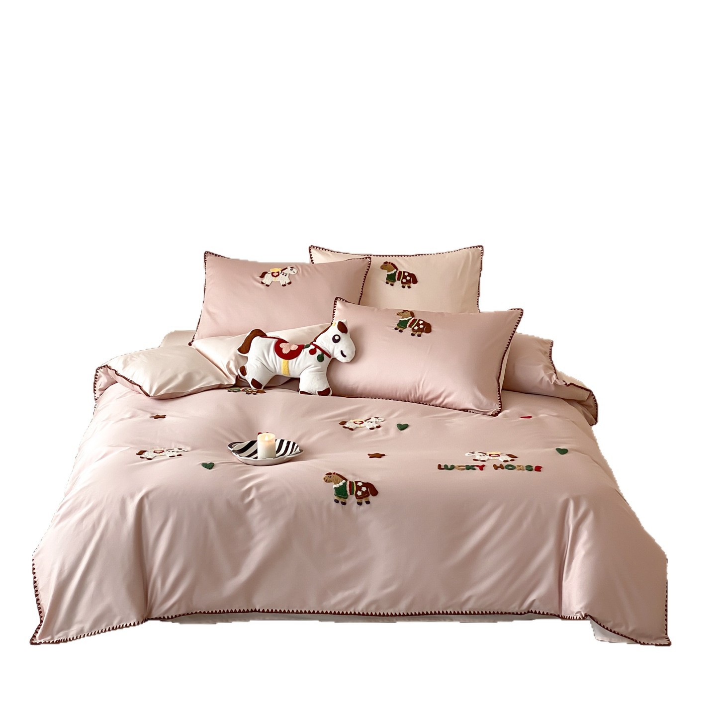 Cotton bedding set, 4-piece, 100 long-staple
