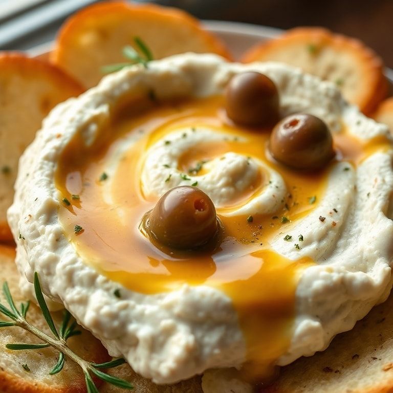 Creamy Olive and Feta Dip Recipe for Easy Appetizers – Quick, Silky Mediterranean Snack finished