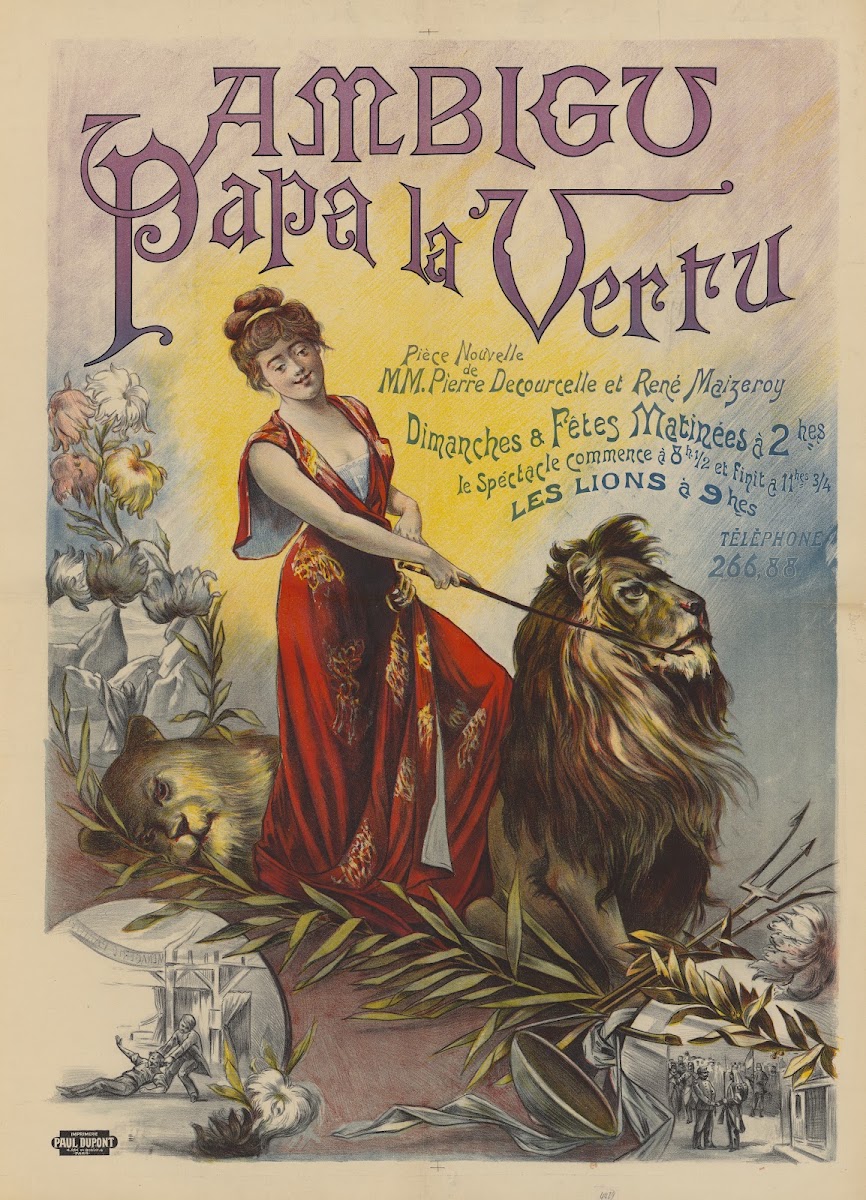 Ambigu Papa la Vertu pièce nouvelle de MM Pierre Decourcelles et René Maizeroy 1
