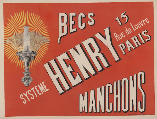 Becs système Henry manchons 15 rue du Louvre Paris 1900