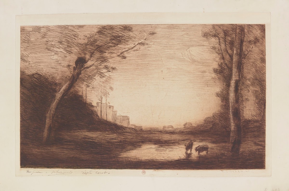 Paysage de Toscane daprès Corot 1888
