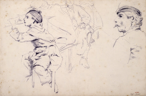 Study of Children and Figures of Men circa 1883