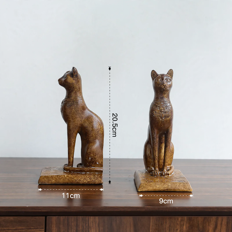Egyptian cat figure, resin