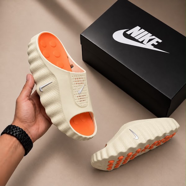 Nike Calm Slide Crema Naranja