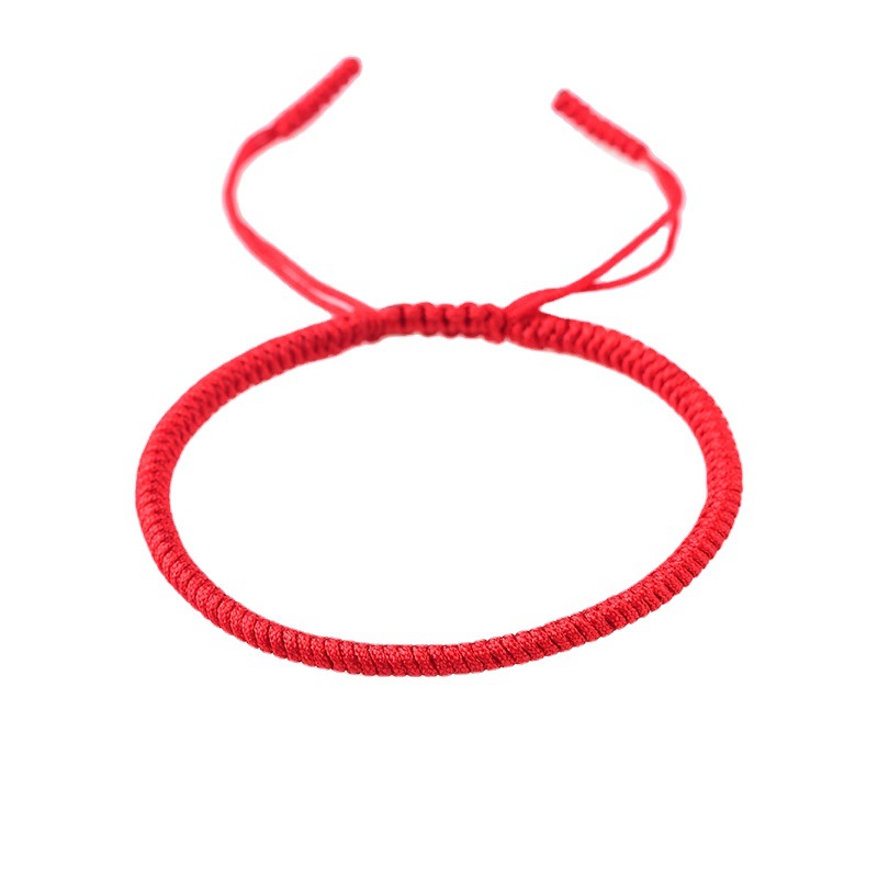 Handgeknüpftes Seilarmband in Rot