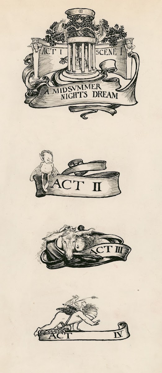 Midsummer nights dream Headings 1900