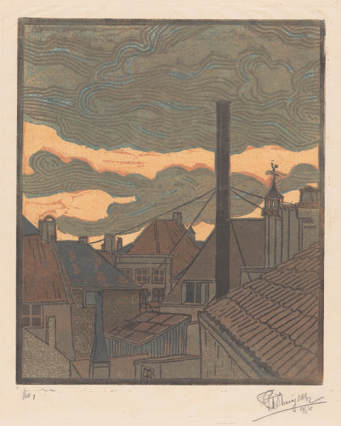 Daken En Schoorstenen In Middelburg 1915