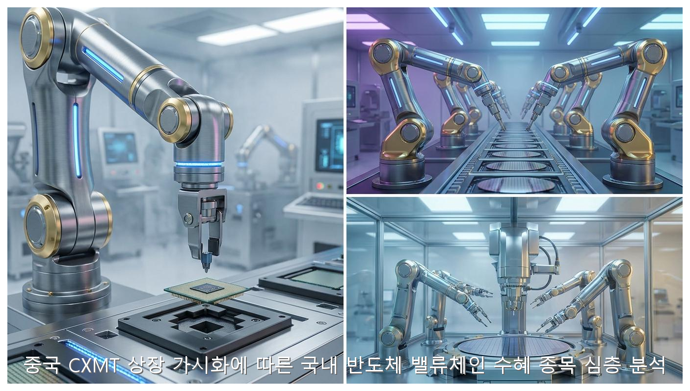 중국 CXMT 상장 가시화에 따른 국내 반도체 밸류체인 수혜 종목 심층 분석 핵심 안내 및 분석 인포그래픽 (4)