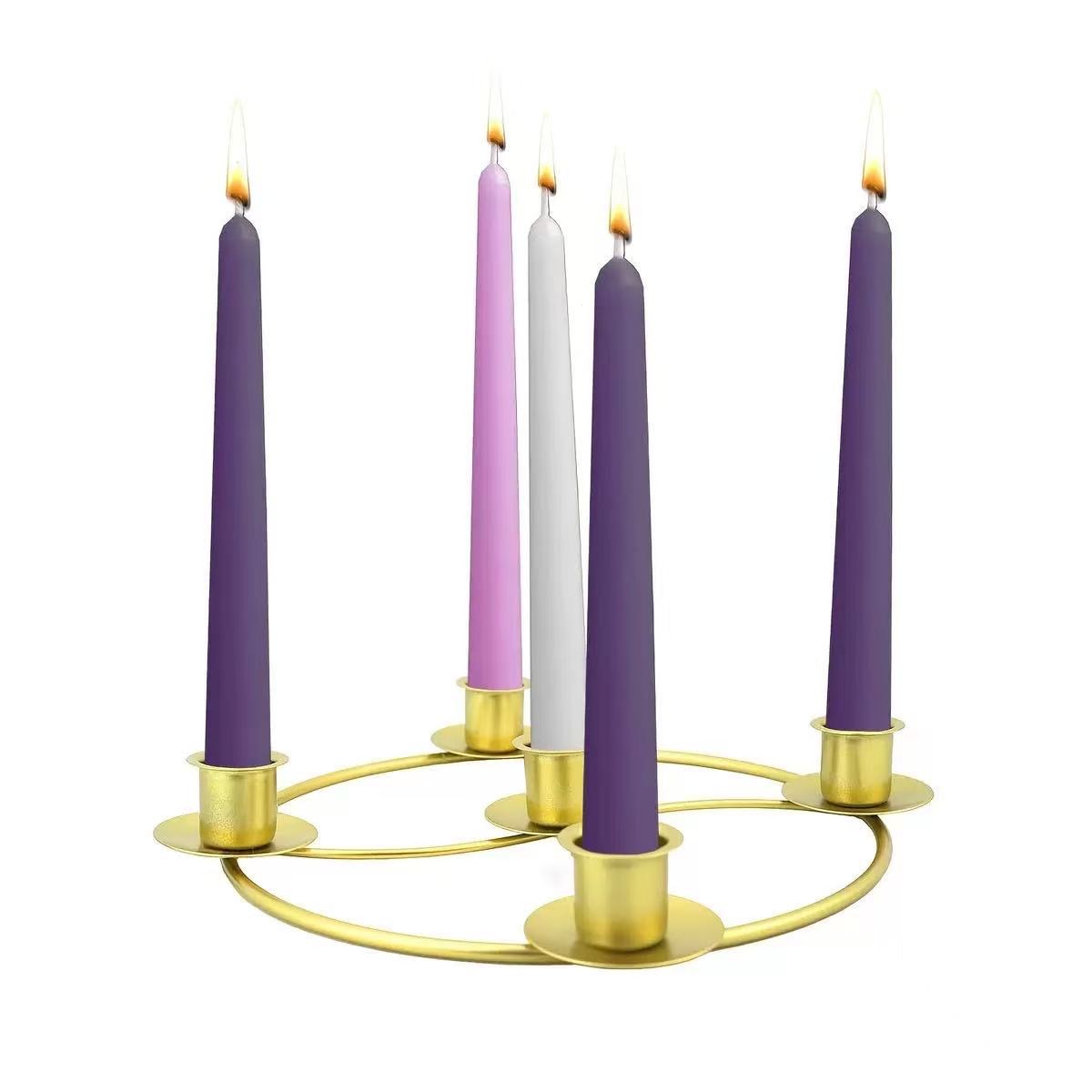 Decorative metal candle holder in European style