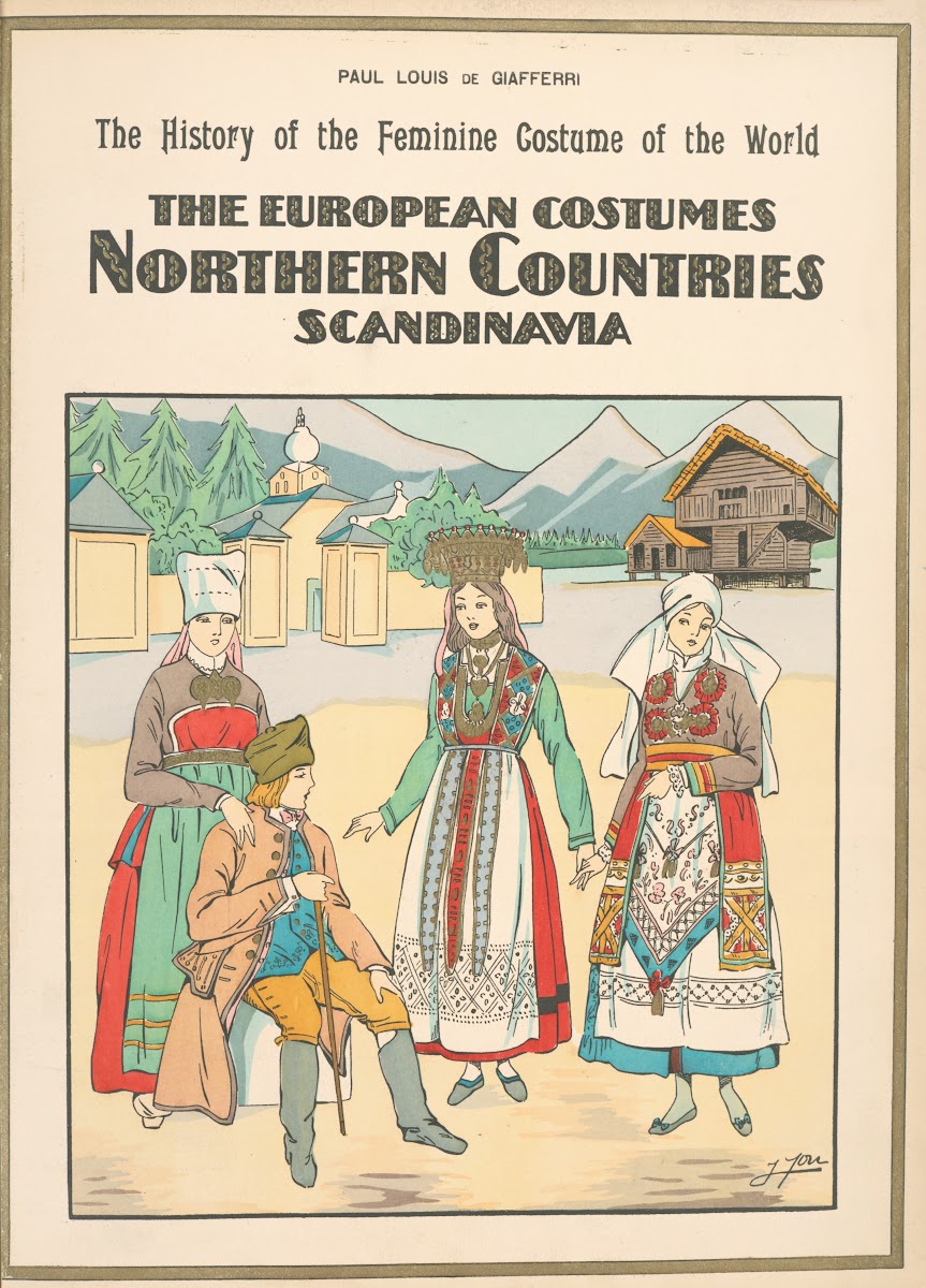 The European costumes  Northern countries Scandinavia 1926 1927