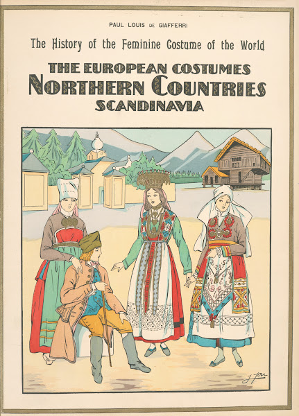 The European costumes  Northern countries Scandinavia 1926 1927
