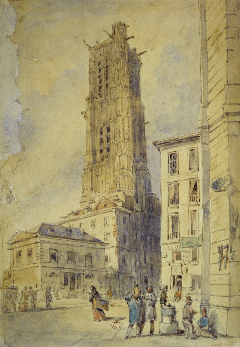 La Tour Saint Jacques avant son dégagement 1836