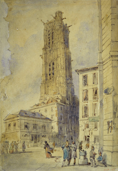 La Tour Saint Jacques avant son dégagement 1836