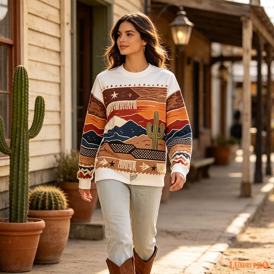 AOP MEG Adult Crew‑Neck Long‑Sleeve Jersey