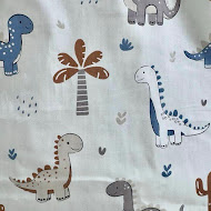 Дитяча змінна постіль 4 ел Twins Satin Limited Dino Tropics сірий/синій