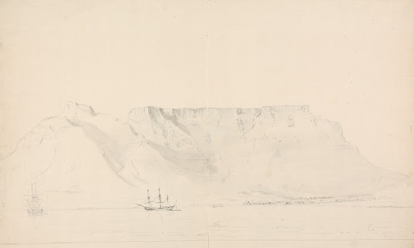 Shipping Scene with Table Mountain in Background